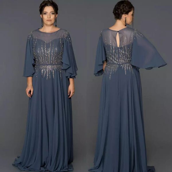 

beaded mother of the bride dresses sheer bateau neck plus size sequined half sleeves wedding guest dress floor length evening gowns, Black;red