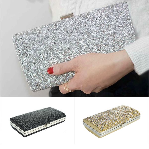 

2019 new fashion women evening clutch sequin clutch female crystal day clutches wedding purse party banquet handbags flap bags