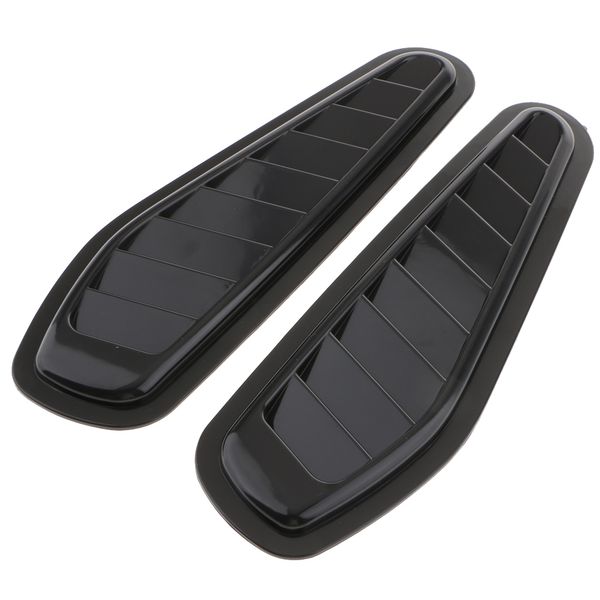 

2pcs engine hood air flow intake scoop vent cover black
