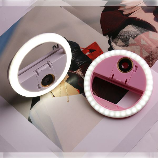

selfie light ring led rechargeable clip on phone ring lights with macro camera lens for smart phone lapcamera pgraphy