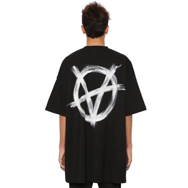 

version 20ss vt anti war series logo printed t-shirt fashion solid short sleeves designer men women summer tee hip hop street t-shirt, White;black