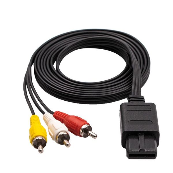 

1.8 m 6FT AV TV RCA видео кабель шнур для SNES Game Cube для Nintendo N64 64 видеоигры кабели