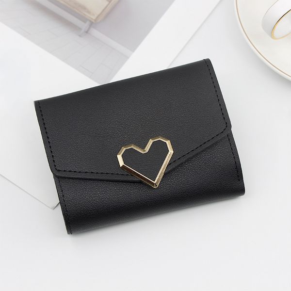 

womens casual business trifold wallet pu leather clutch coin card money purse, Red;black