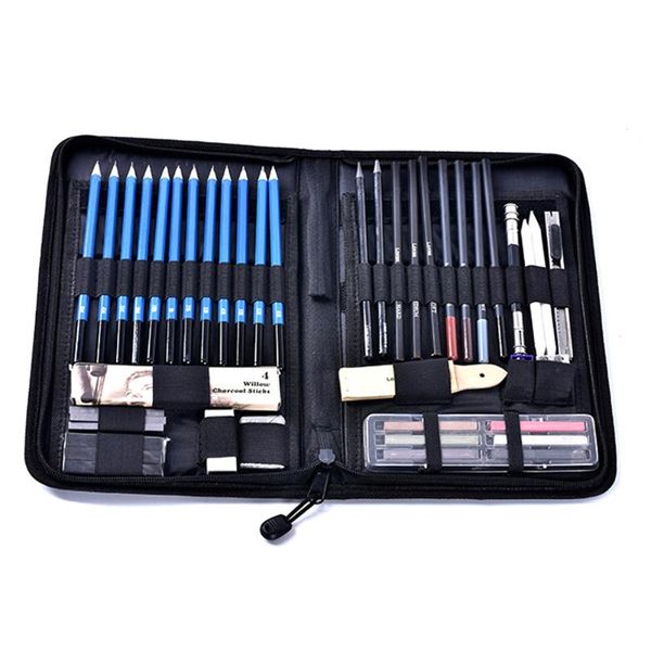

48pcs/set professional sketch drawing pencils kit with graphite charcoal pen uy8