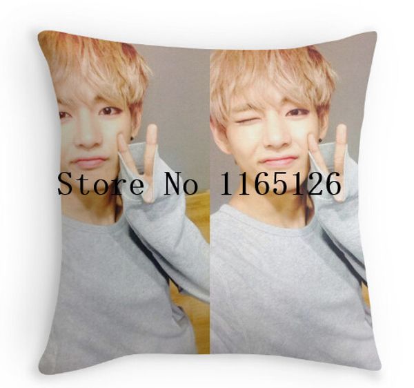 

pillow cases bts - v luxury printing square zippered pillowcase ing