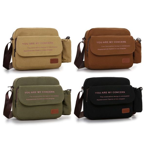 

men's canvas briefcase business cases shoulder bag messenger crossbody tote handbag
