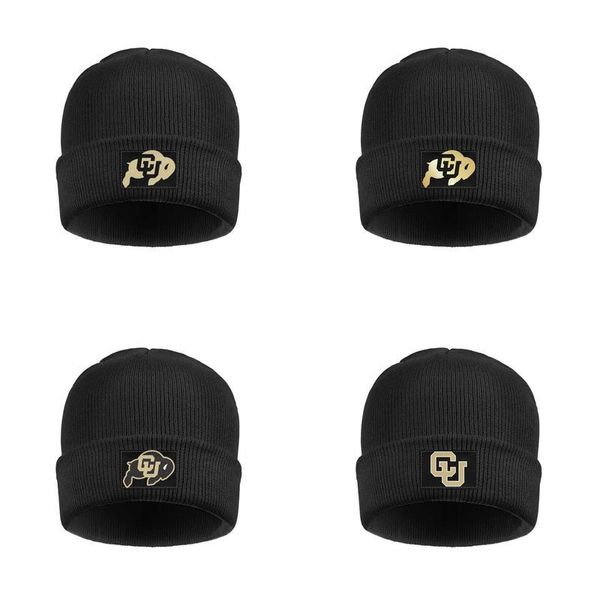 

Мужчины Для женщин Колорадо буйволы футбол Золотого логотипа Warm Wool Cap громоздкой