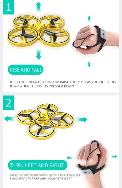 

интерактивные индукционные четырехосевые самолеты smart watch жест дистанционного управления жест пульт дистанционного управления самолеты с