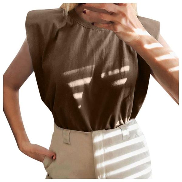 

2020 cotton linen plus size women shirts sleeveless o-neck streetwear womens and blouses elegant office blouse femme, White