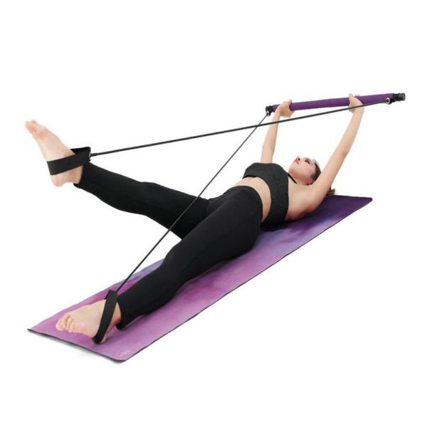 

52-54cm йога круги тросовые многофункциональный stretch штанга йога тяга для похудения ног stretch ягодицы фитнес упражнения устройства