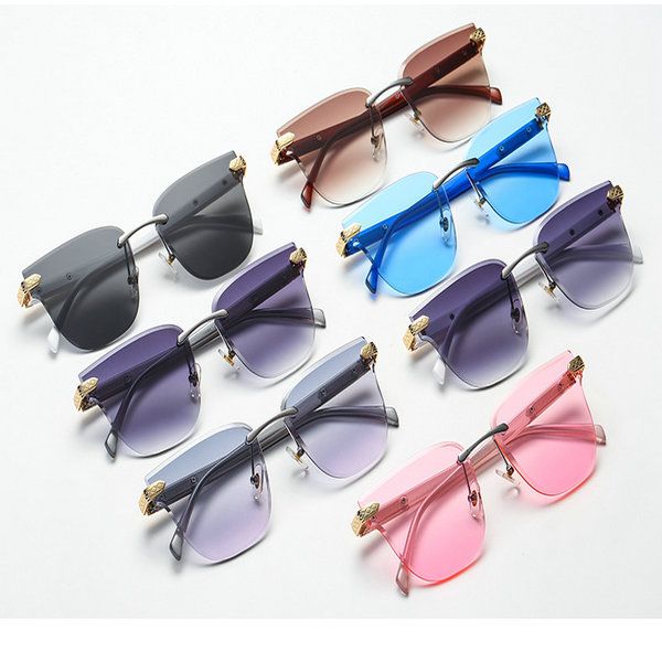 

gradient frameless sunglasses pink gradient rimless sunglasses women oversized eyewear diamond cutting sun glasses female frameless vbqms my, Blue