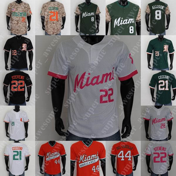 

miami hurricanes baseball jersey mykanthony valdez isaac quinones austin pollak luis tuero slade cecconi jake garland brian van belle, Blue;black