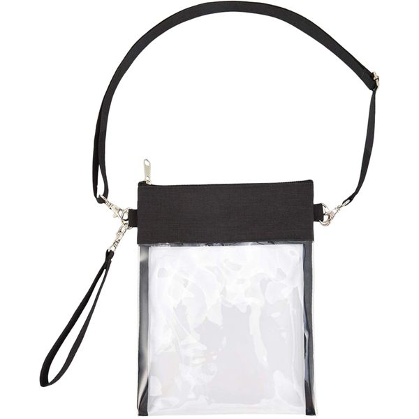 

clear cross-body кошелек сумка clear стадион сумка одобрено для concert, казино, кошелек с регулируемым ремешком