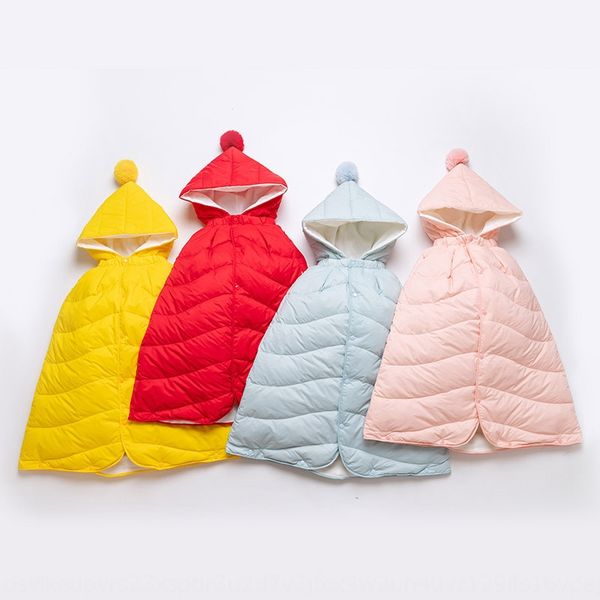 

stretchable jacket baby down cloak children's cloak baby's winter outing quilt children's thickened down jacket shawl, Blue;gray