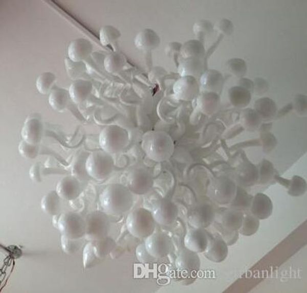 

ac110 240v handmade blown lamp white chandelier light modern art glass custom made led chandeliers home l decor pendant lamps