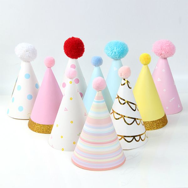 

6 pcs birthday hat flower crown newborn baby birthday headband party decoration hat party