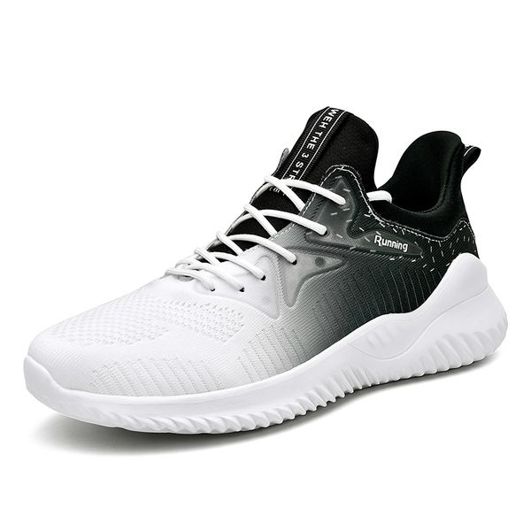 

2020 walking shoes men breathable sneakers trend korean men's shoes flying woven super light athletic sports