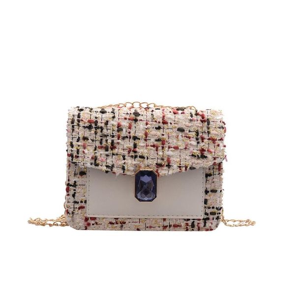 

fashion women handbag wool plaid women's shoulder bag lady's crossbody bag female flap tote messenger bags