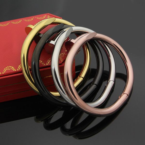 

wholesale titanium bracelet rough nail bracelet 18k gold korean version bracelet, Black