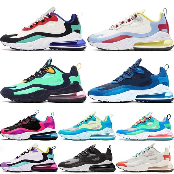

2019 React Men Women Running Shoes Bauhaus Optical Oreo White Deep Blue Designer Mens Trainers Breathable Sports Sneaker socks