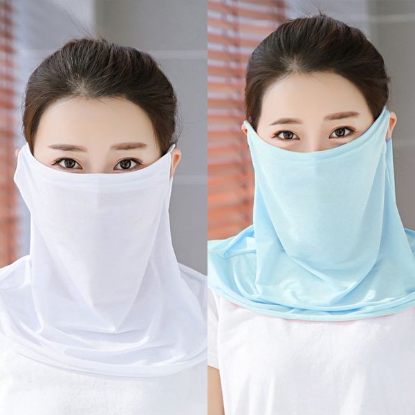 

6gfeg magic scarf headwear sports scarf cycling mask cover fishing anti-uvsilk ride bicycle bandana face running mask, Black