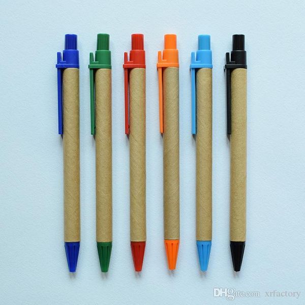 

может печатание логос электронной дружеский творческий минималистский green kraft paper tube гелевая ручка подпись pen управление школьные п, Blue;orange