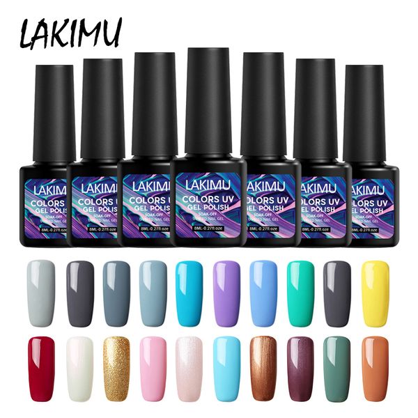 

lakimu new upgrade colorful nail polish multi-function ptherapy detachable gel varnish glue solid color gel polish, Red;pink