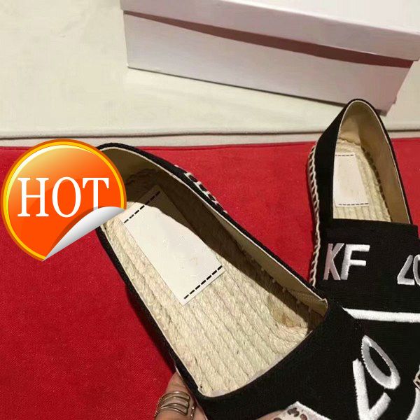 

new salemen and women with tiger head single shoes and lazy shoes embroidered straw shoes, Black