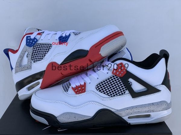 

2019 4s se what the 4 mens basketball shoes white military blue fire red tech grey ci1184-146 designer sneakers size 13