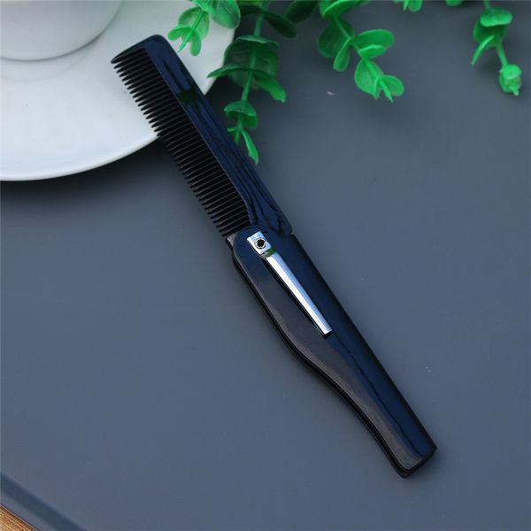 

2019 new mens womens beauty handmade folding pocket clip hair moustache beard comb 300pcs, Silver