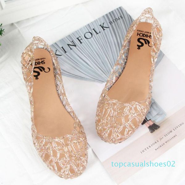 

women's sandals 2018 fashion lady girl sandals summer women casual jelly shoes hollow out mesh flats 23-25cm june10 t02, Black