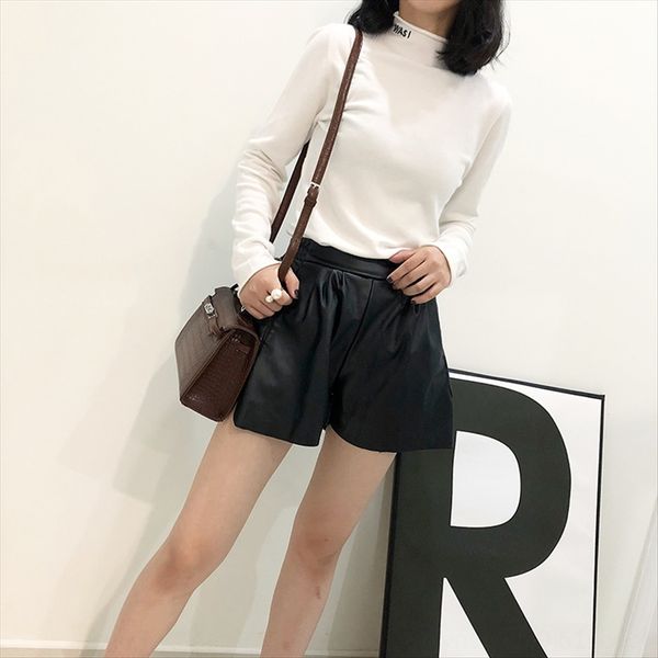 

t-shirt 2019 women's semi-high collar solid color embroidered slim pullover long embroidered dress sleeve t-shirt women's dress, White