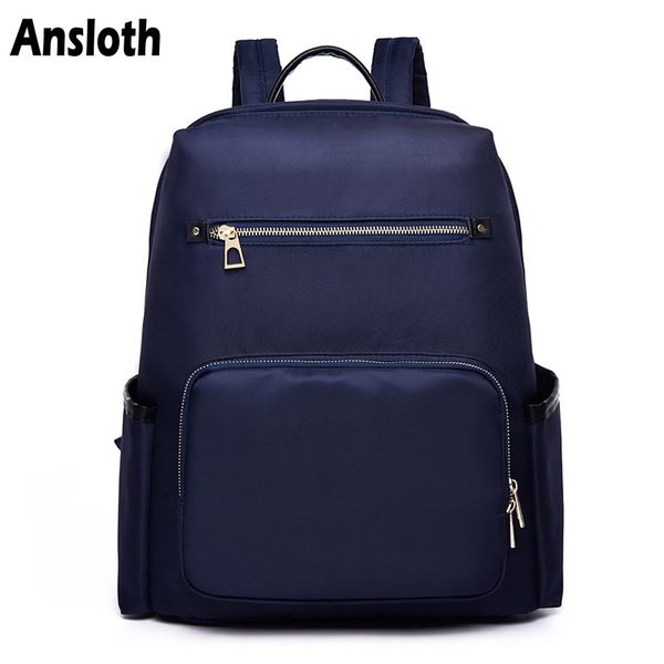 

ansloth fashion large capacity women's backpacks casual lapbackpack water-proof oxford bag for female travel backpack hps343