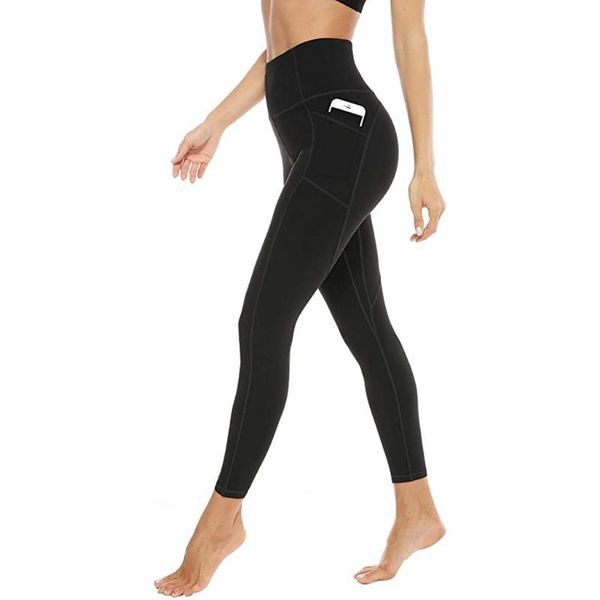 

yoga outfits pocket solid sport pants high waist mesh leggings fitness women training running sportswear, White;red
