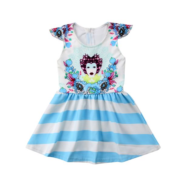 

Toddler Kids Baby Girls Floral&Cartoon Raglan sleeve Princess Pretty Party Dress Casual Sundress Clothes
