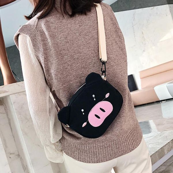 

cute pig crossbody bags for women personality pig small square bag ladies tassel wild messenger bags female shoulder bag bolsa