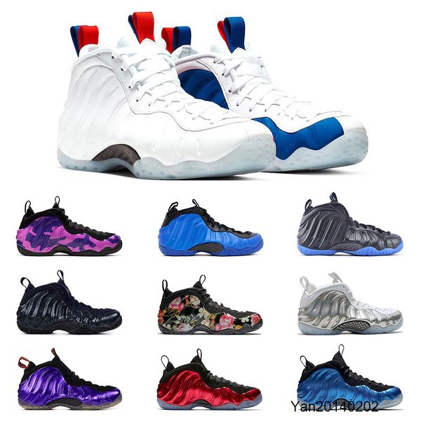

2019 men basketball shoes airfoampositepro hyper cobalt usa white cny tech fleece rust pink purple camo sports sneakers size 7-13
