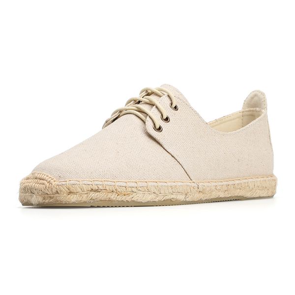

2019 summer men canvas sneakers, flat espadrilles lace causal sneaker, Black