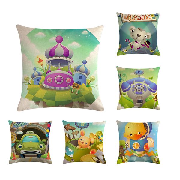 

мультфильм космические животных чехол телефон кролик duck home decor cushions крышки декоративные бросьте наволочки для подарка zy643
