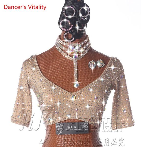 

2018 professional rhinestone t-shirt dancing girls prom dresses & tees belly dance fashion women, Black;red