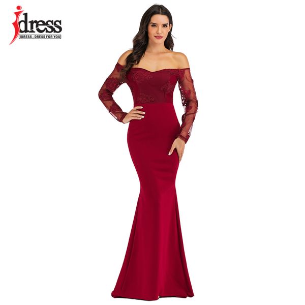 

idress slash neck off shoulder designer runway dress formal prom long dress women lace embroidery evening party dress long, Black;pink