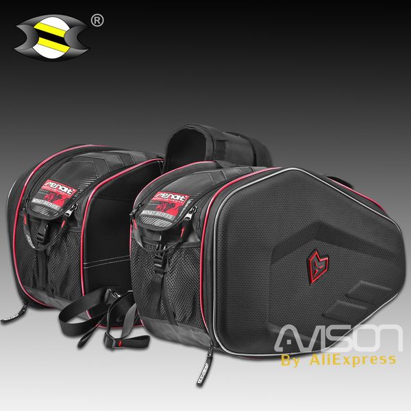 

universal motorcycle waterproof saddle bag luggage double seat racing travel outdoor package big space with rain cover