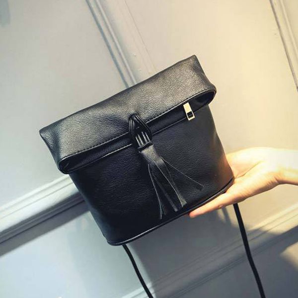 

bucket bag women handbags women retro shoulder messenger bag female casual tassel shoulder