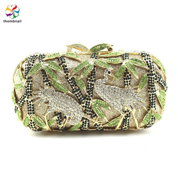 

multi diamond rhinestones metal handbag women evening purse bridal wedding party clutch bag