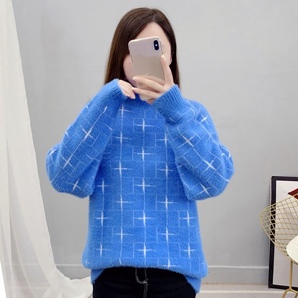 

women sweater autumn winter solid color slim long-sleeved half high collar slim bottom jacquard sweater, White;black