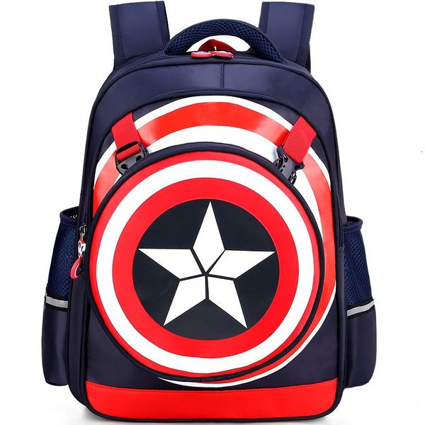 

new 3d solid superhero captain girl boy children primary school bag bagpack schoolbags kids teenagers student backpacks