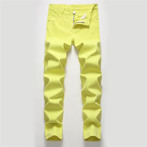 

feitong мода мужская повседневная личность slim fit джинсы брюки, Blue