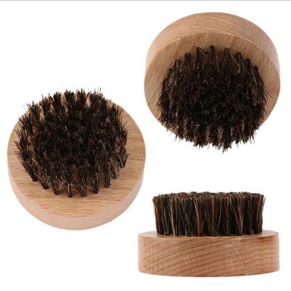 

New 'O' Boar Bristle Beard Brush Militery Palm Wood Handle Men Facial Hair Makeup Styling Grooming Trimming Tool