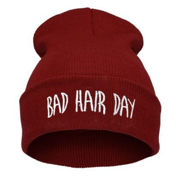 

fashion skullies beanies woman bad hair day hats winter casual male cap boy hip hop embroidery autumn knitted hat aale393, Yellow