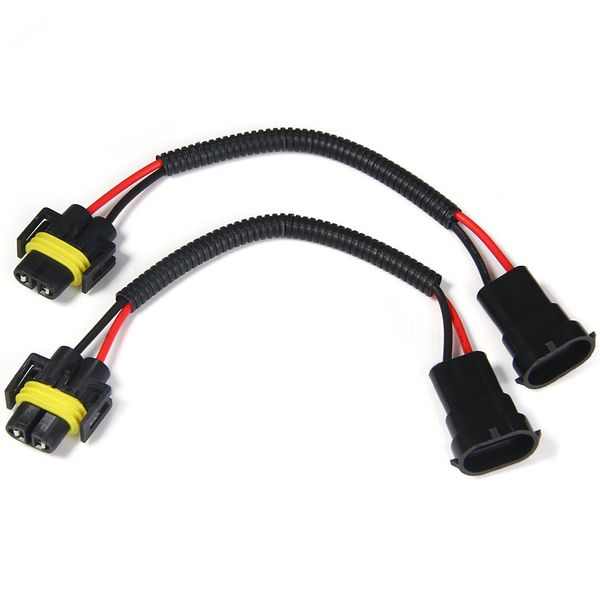 H8 H9 H11 Extensão Adapter Wiring Harness Fio para Farol Do Carro - 2 pcs